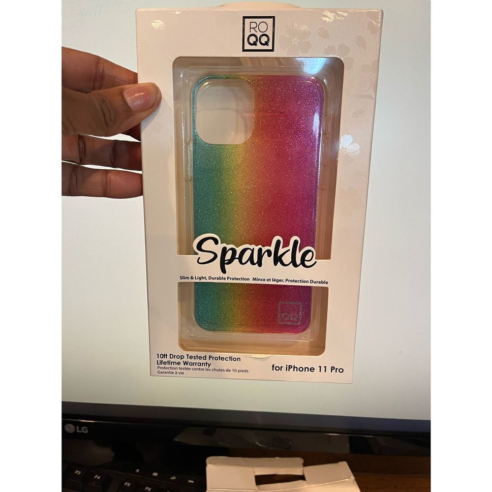 iPhone 11 Pro Sparkle Neon Rainbow Cellphone Case